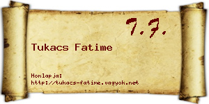Tukacs Fatime névjegykártya